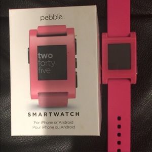Pink pebble smart watch . Works great .